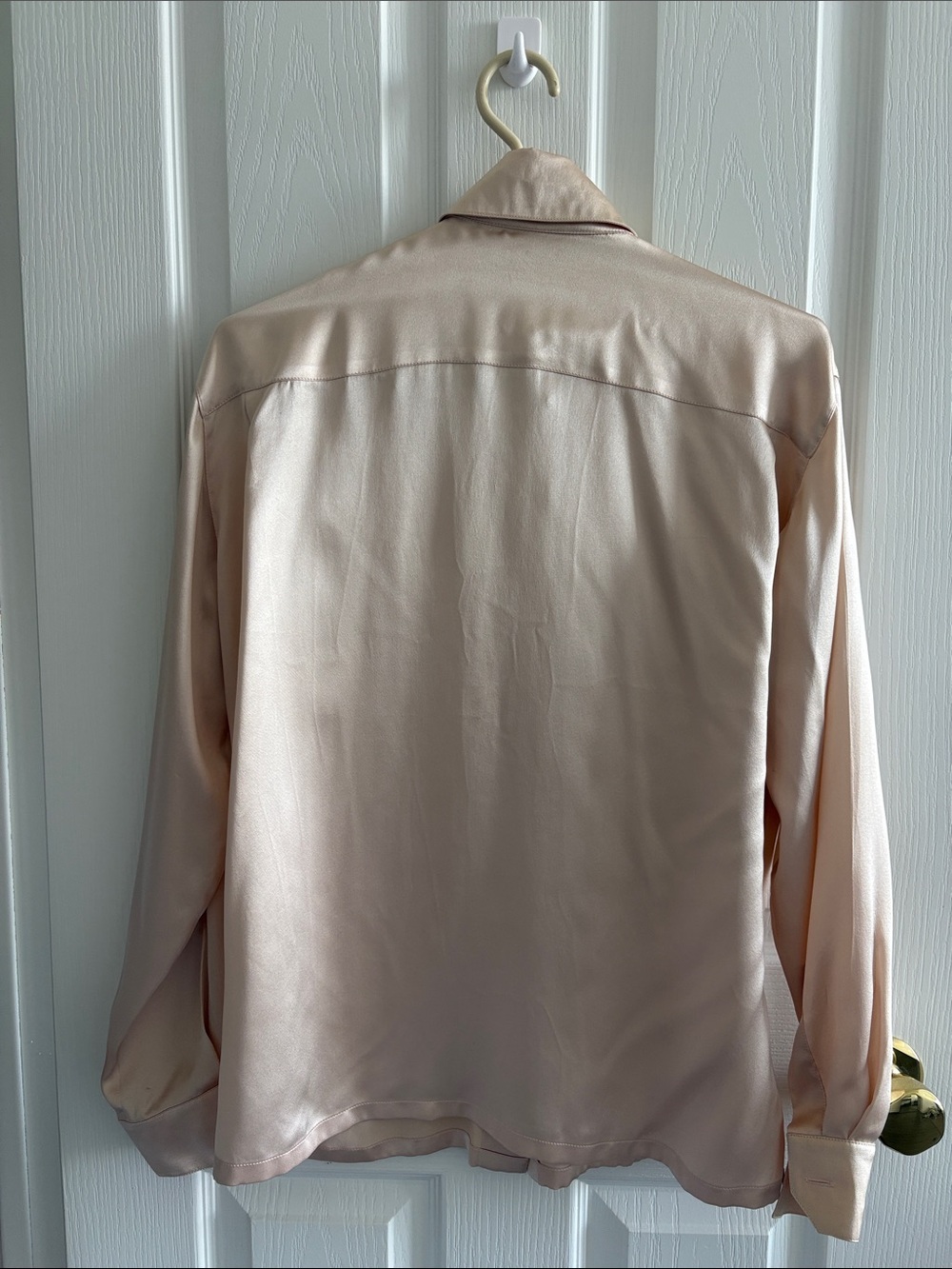 100% Silk Button-Up Blouse - Picture 3 of 8